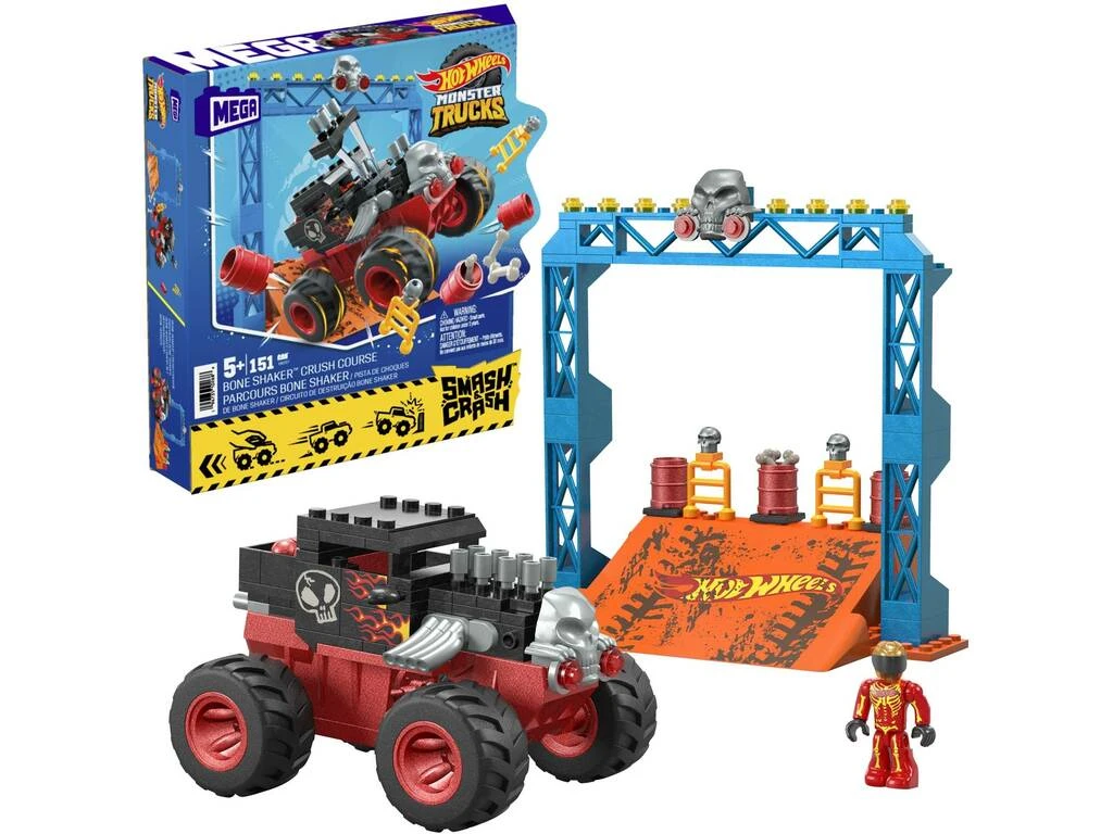 Mega Hot Wheels Monster Trucks Pista De Choques De Bone Shaker Mattel HKF87 4 Mega Hot Wheels Monster Trucks Pista De Choques De Bone Shaker Mattel HKF87 - Imagen 2