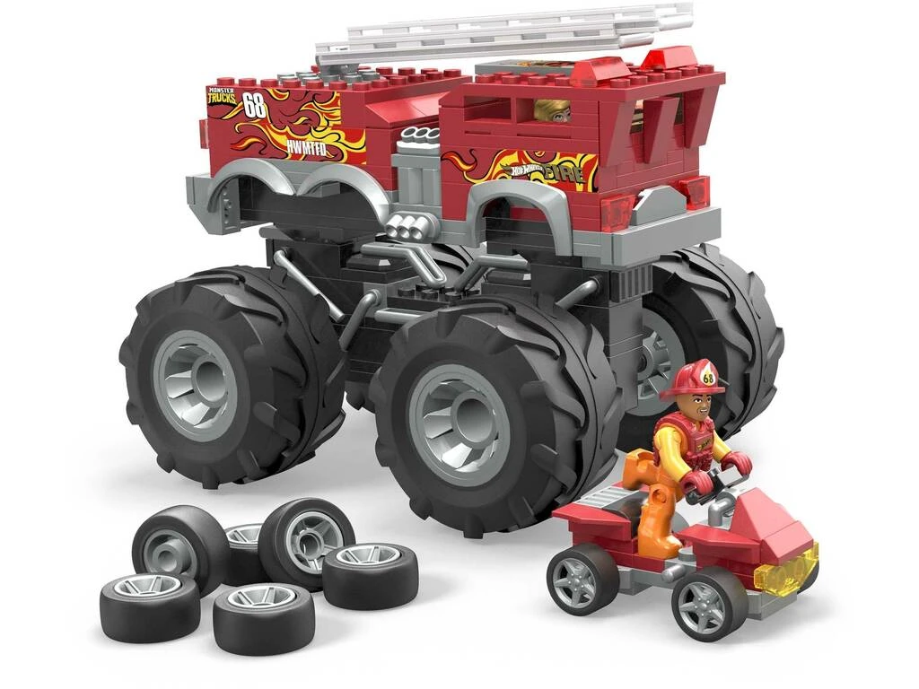 MATTEL Mega Hot Wheels Monster Trucks Camión De Bomberos 5 Alarmas 5 MATTEL Mega Hot Wheels Monster Trucks Camión De Bomberos 5 Alarmas - Imagen 3