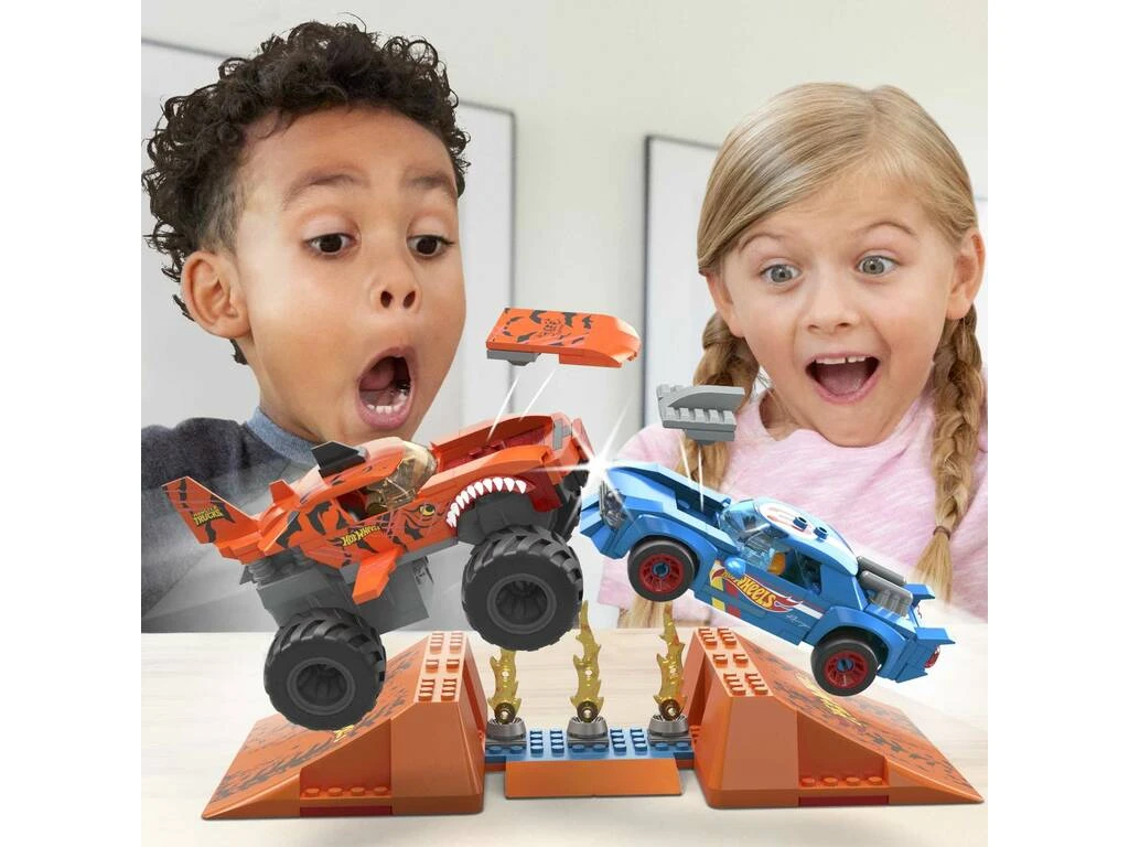 Mega Hot Wheels Monster Trucks Pista De Dentelladas De Tiger Shark Mattel HKF88 7 Mega Hot Wheels Monster Trucks Pista De Dentelladas De Tiger Shark Mattel HKF88 - Imagen 5