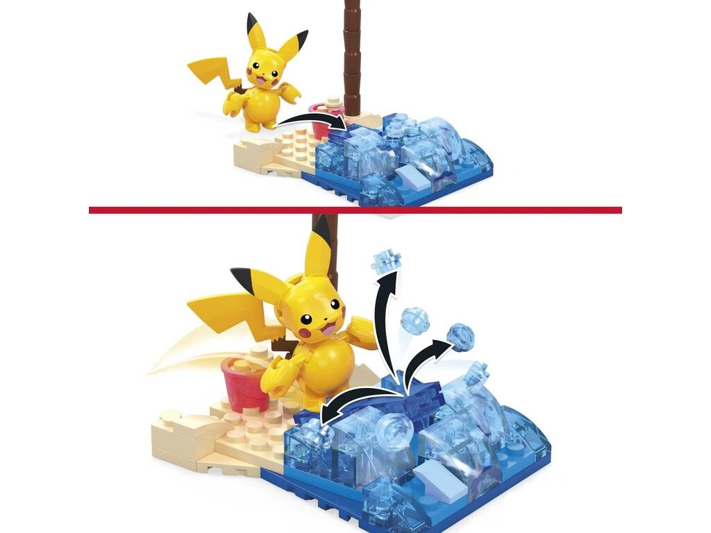 Pokémon Mega Pack Diversión En La Playa De Pikachu Mattel HDL76 7 Pokémon Mega Pack Diversión En La Playa De Pikachu Mattel HDL76 - Imagen 5