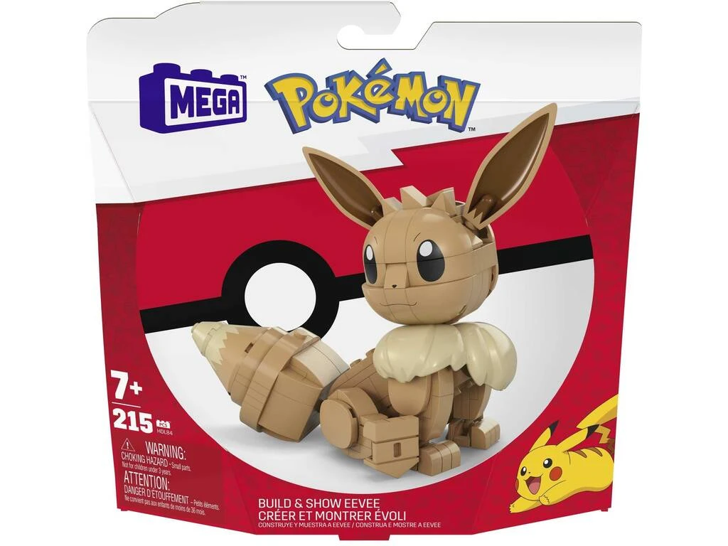 Mega Pokémon Construye Y Muestra A Eevee Mattel HDL84 3 Mega Pokémon Construye Y Muestra A Eevee Mattel HDL84
