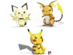 Pokémon Mega Construx Figuras Pichu, Pikachu Y Raichu Mattel GYH06