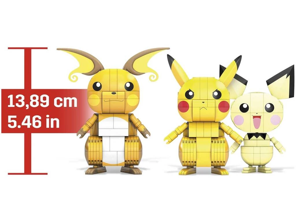 Pokémon Mega Construx Figuras Pichu, Pikachu Y Raichu Mattel GYH06 8 Pokémon Mega Construx Figuras Pichu, Pikachu Y Raichu Mattel GYH06 - Imagen 6