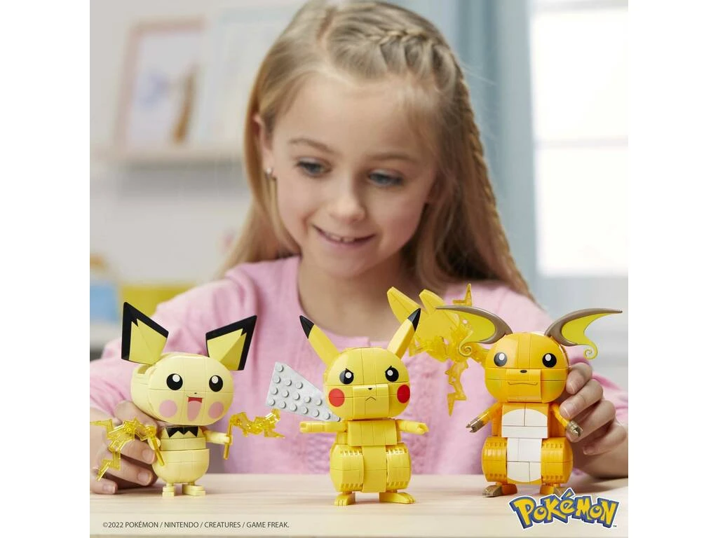 Pokémon Mega Construx Figuras Pichu, Pikachu Y Raichu Mattel GYH06 9 Pokémon Mega Construx Figuras Pichu, Pikachu Y Raichu Mattel GYH06 - Imagen 7