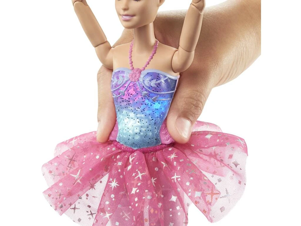 Barbie Dreamtopia Bailarina Tutú Rosa Con Luz Mattel HLC25 6 Barbie Dreamtopia Bailarina Tutú Rosa Con Luz Mattel HLC25 - Imagen 4