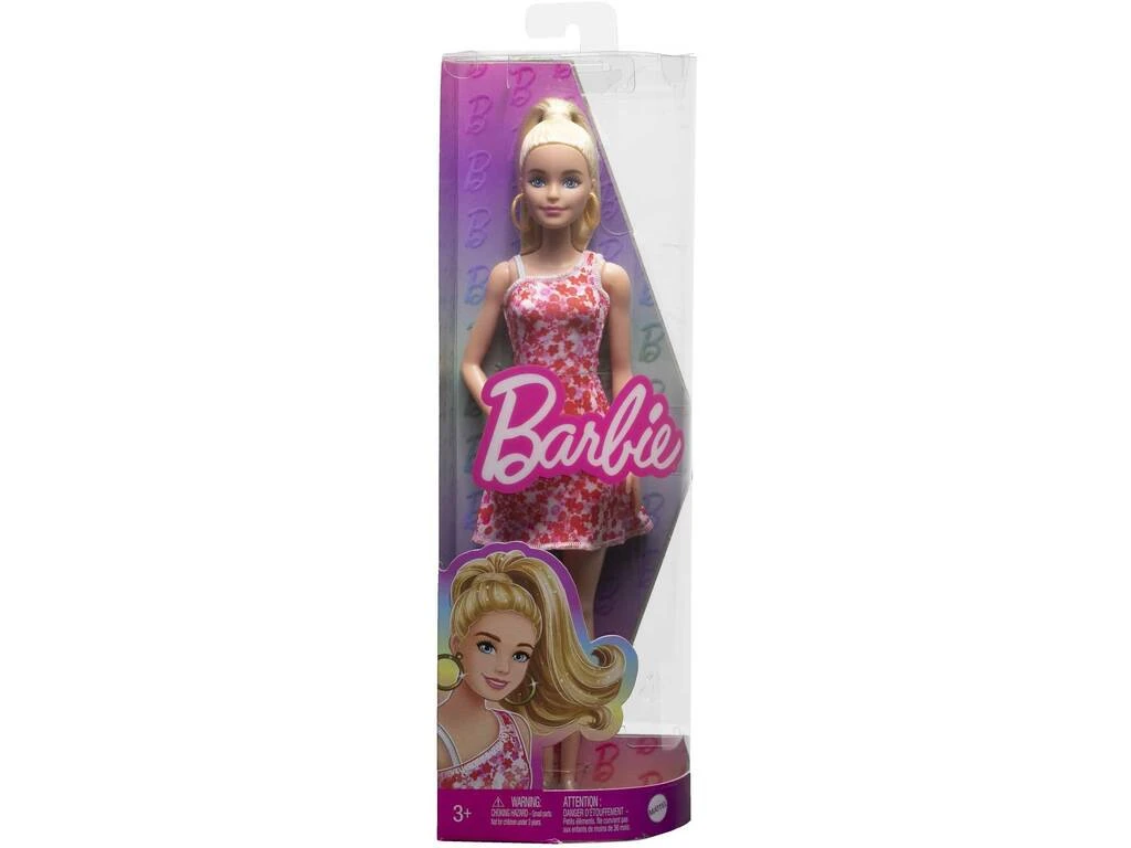 Barbie Fashionista Vestido Rosa Flores De Mattel HJT02 4 Barbie Fashionista Vestido Rosa Flores De Mattel HJT02 - Imagen 2
