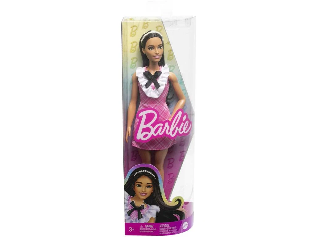 Barbie Fashionista Vestido Tartán Rosa Mattel HJT06 4 Barbie Fashionista Vestido Tartán Rosa Mattel HJT06 - Imagen 2